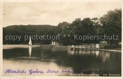 AK / Ansichtskarte Malente Gremsmuehlen Am Diecksee Malente Gremsmuehlen