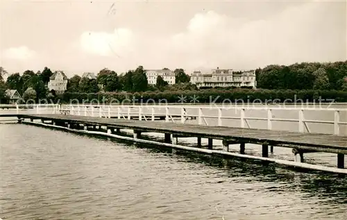 AK / Ansichtskarte Bad_Segeberg Seebruecke Badeanstalt Kurhaus Bad_Segeberg