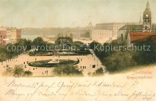 AK / Ansichtskarte Stockholm Kungstraedgarden Park Stockholm