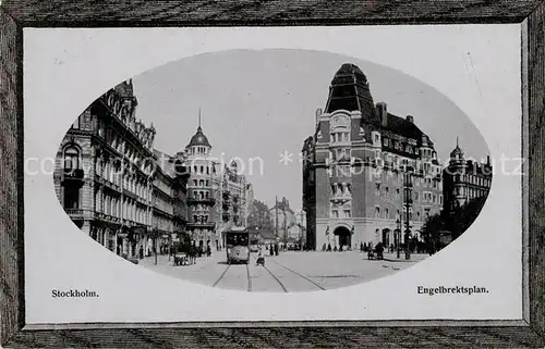 AK / Ansichtskarte Stockholm Engelbrektsplan Strassenbahn Stockholm
