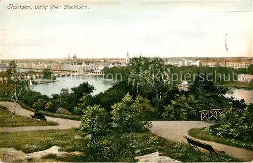 AK / Ansichtskarte Skansen Blick nach Stockholm Skansen