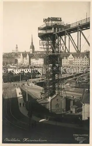AK / Ansichtskarte Stockholm Katarinahissen Stockholm