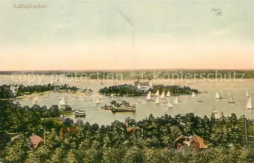 AK / Ansichtskarte Saltsjoebaden Panorama Segelboote Saltsjoebaden