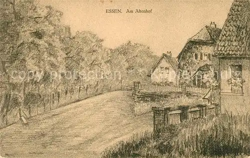 AK / Ansichtskarte Essen_Ruhr Am Altenhof Kuenstlerkarte Essen_Ruhr