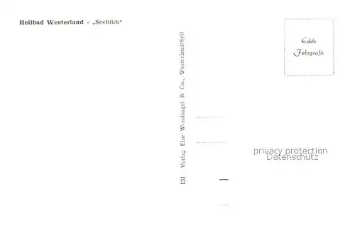 AK / Ansichtskarte Westerland_Sylt Gaststaette Seeblick Westerland_Sylt