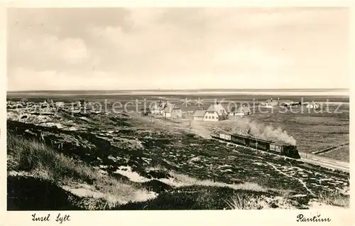 AK / Ansichtskarte Rantum_Sylt Panorama Dampflokomotive Rantum Sylt