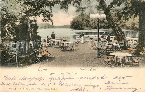 AK / Ansichtskarte Eutin Voss Haus Gartenrestaurant Blick auf den See Eutin