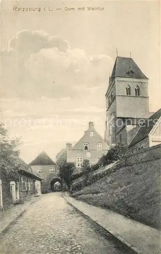 AK / Ansichtskarte Ratzeburg Dom mit Steintor Ratzeburg