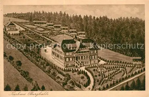 AK / Ansichtskarte Unterlengenhardt Kurhaus Burghalde Illustration Unterlengenhardt