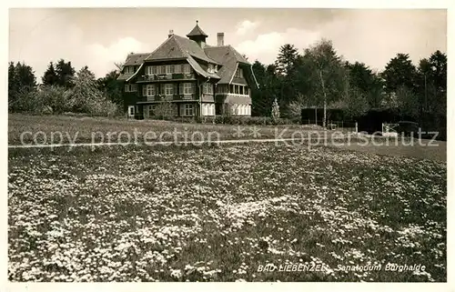 AK / Ansichtskarte Bad_Liebenzell Blumenwiese Sanatorium Burghalde Bad_Liebenzell