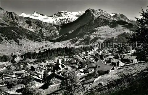 AK / Ansichtskarte Adelboden mit Boden und Wildstrubel Adelboden