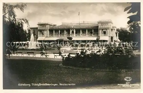 AK / Ansichtskarte Goeteborg Traedgardsfoereningen Restauranten Goeteborg