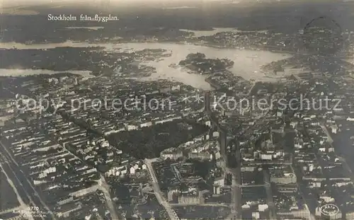 AK / Ansichtskarte Stockholm Fliegeraufnahme Stockholm