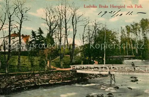 AK / Ansichtskarte Herrgarden Ludvika Bruks Herrgard och Park Herrgarden