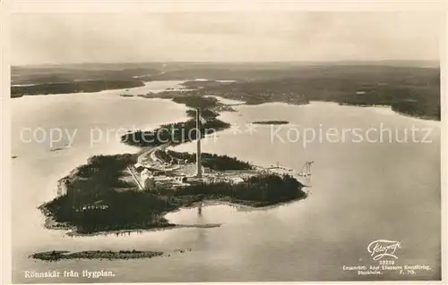 AK / Ansichtskarte Schweden Roennskaer fran flygplan Schweden