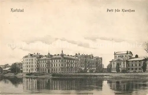 AK / Ansichtskarte Karlstad_Sweden Parti fran Klarelfuen 