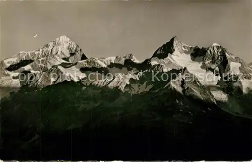 AK / Ansichtskarte Zermatt_VS Gornergrat Dent Blanche und Obergabelhorn Zermatt_VS