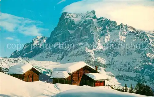 AK / Ansichtskarte Grindelwald mit Wetterhorn Grindelwald
