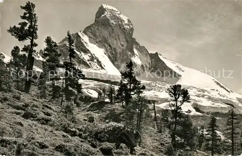 AK / Ansichtskarte Zermatt_VS mit Matterhorn Zermatt_VS