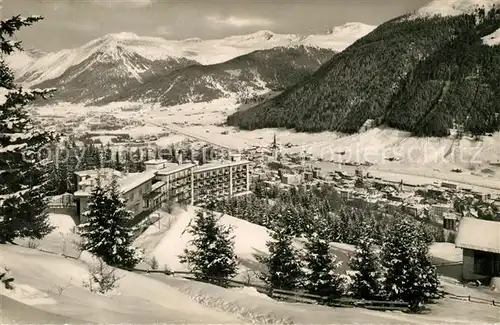 AK / Ansichtskarte Davos_GR Thurgau Schaffhausische Heilstaette mit Seehorn und Pischahorn Davos_GR