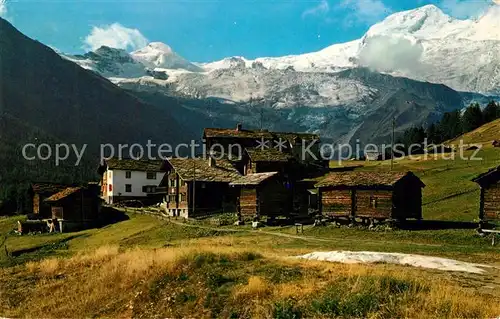 AK / Ansichtskarte Saas Fee mit Alphubel Saas Fee