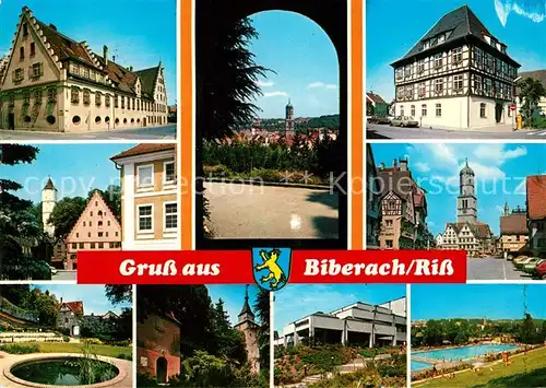 AK / Ansichtskarte Biberach_Riss Stadthalle Schwimmbad  Biberach Riss