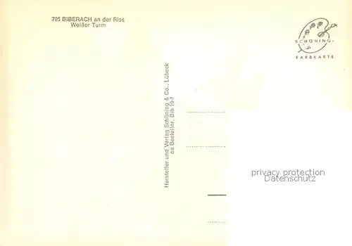 AK / Ansichtskarte Biberach_Riss Weisser Turm  Biberach Riss