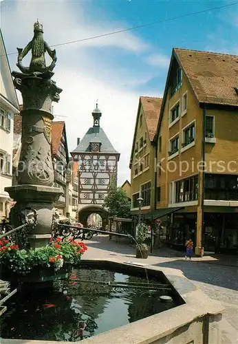 AK / Ansichtskarte Bietigheim Bissingen Brunnen Tor Bietigheim Bissingen