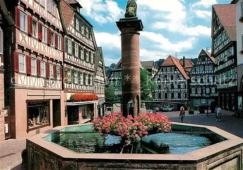 AK / Ansichtskarte Calw Marktplatz Unterer Marktbrunnen Calw