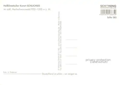 AK / Ansichtskarte Schluchsee Fliegeraufnahme Schluchsee