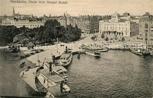 AK / Ansichtskarte Stockholm Utsikt fran Strand Hotell Stockholm