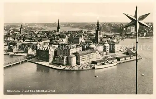 AK / Ansichtskarte Stockholm Utsikt fran Stadshustornet Stockholm