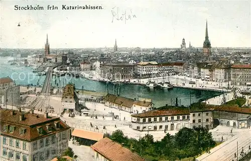 AK / Ansichtskarte Stockholm fran Katarinahissen Stockholm