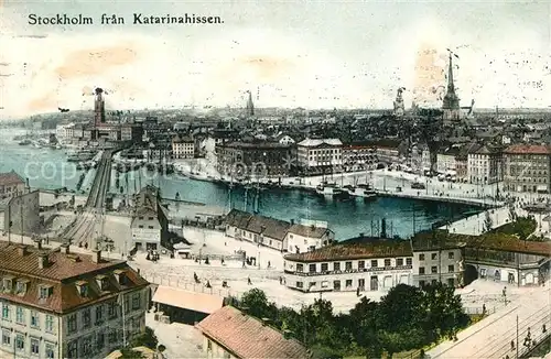 AK / Ansichtskarte Stockholm fran Katarinahissen Stockholm