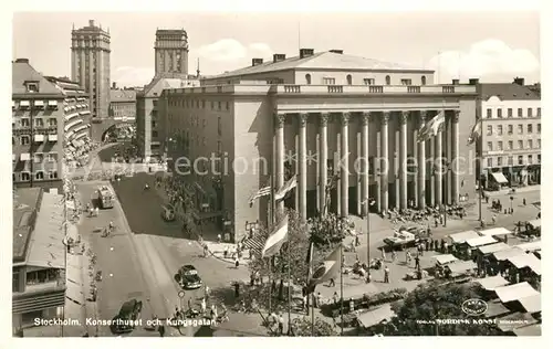 AK / Ansichtskarte Stockholm Konserthuset och Kungsgatan Stockholm