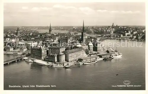 AK / Ansichtskarte Stockholm Utsikt fran Stadshusets Torn Stockholm