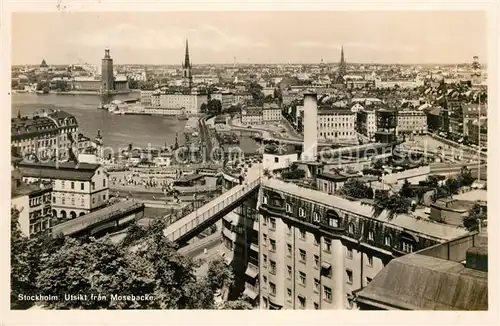 AK / Ansichtskarte Stockholm Utsikt fran Mosebacke Stockholm