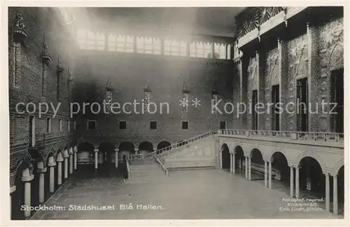 AK / Ansichtskarte Stockholm Stadshuset Bla Hallen Stockholm