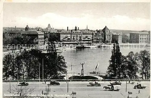 AK / Ansichtskarte Stockholm Grand Hotel och Norrstroem Stockholm