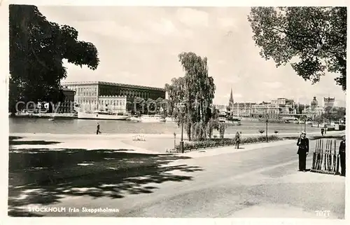 AK / Ansichtskarte Stockholm fran Skeppsholmen Stockholm