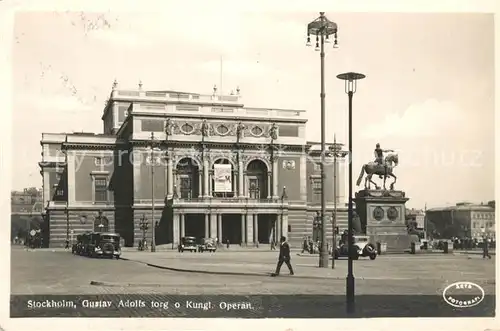 AK / Ansichtskarte Stockholm Gustav Adolfs torg o Kungl. Operan Stockholm