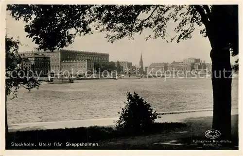 AK / Ansichtskarte Stockholm Utsikt fran Skeppsholmen Stockholm