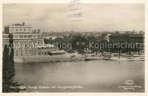 AK / Ansichtskarte Stockholm Kungl. Operan och Kungstraedgaerden Stockholm