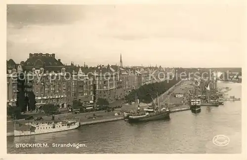 AK / Ansichtskarte Stockholm Strandvaegen Stockholm
