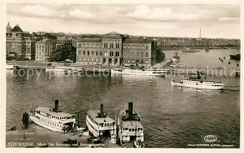 AK / Ansichtskarte Stockholm Stroemmen Nationalmuseum Stockholm