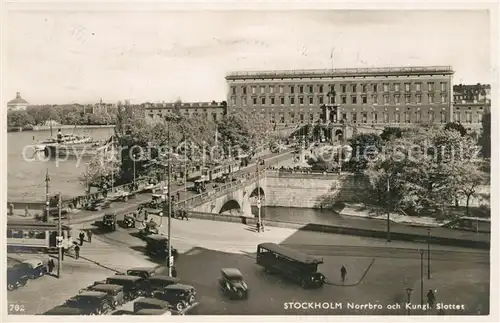 AK / Ansichtskarte Stockholm Norrbro och Kungl. Slottet Stockholm
