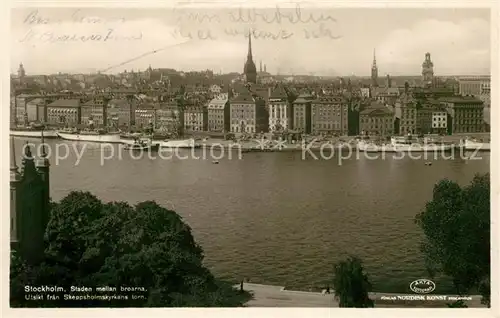 AK / Ansichtskarte Stockholm Staden mellen broarna Stockholm