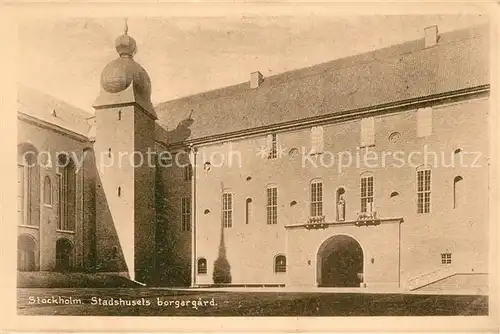 AK / Ansichtskarte Stockholm Stadshusets borgargard Stockholm