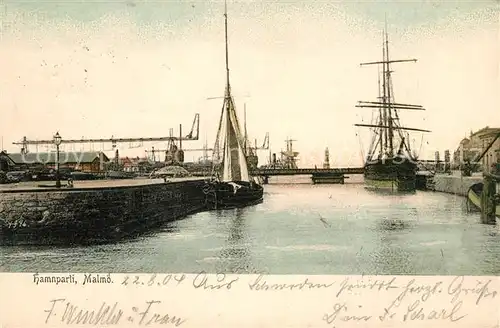 AK / Ansichtskarte Malmoe Hamnparti Malmoe