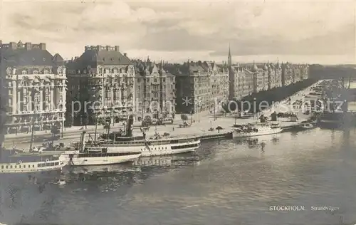 AK / Ansichtskarte Stockholm Strandvaegen Stockholm